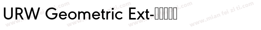 URW Geometric Ext字体转换
